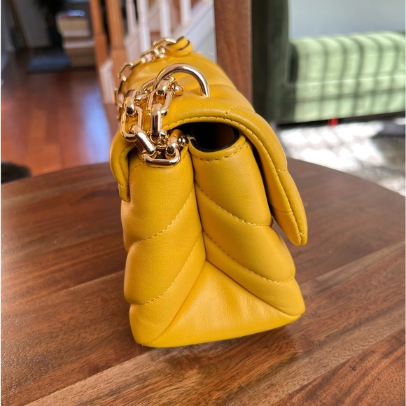 Michael Kors Sunflower Cece Chain Quilted Leather Crossbody Bag Purse - Picture 11 of 15